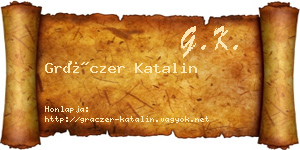 Gráczer Katalin névjegykártya